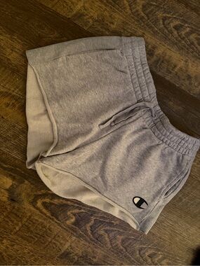 Champion Light Gray Athletic Fleece Shorts - Size Small